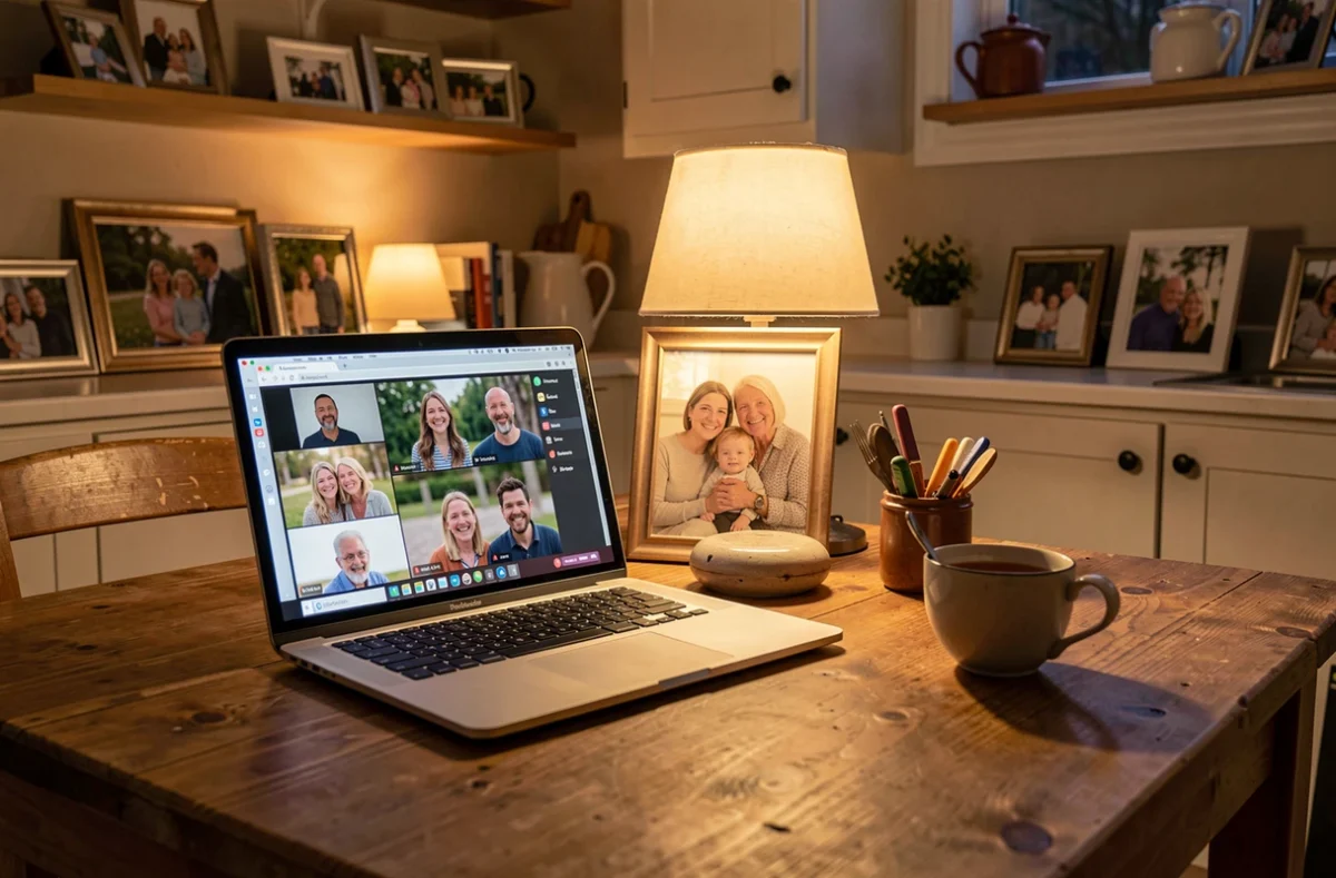 Appel vidéo du soir entre deux logements différents