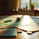 Jeu de Monopoly ancien des années 70 avec billets francs et pièces colorées